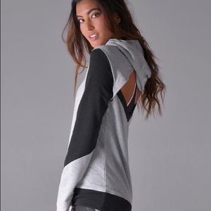 Stylish Gray and Black Women's Hoodie